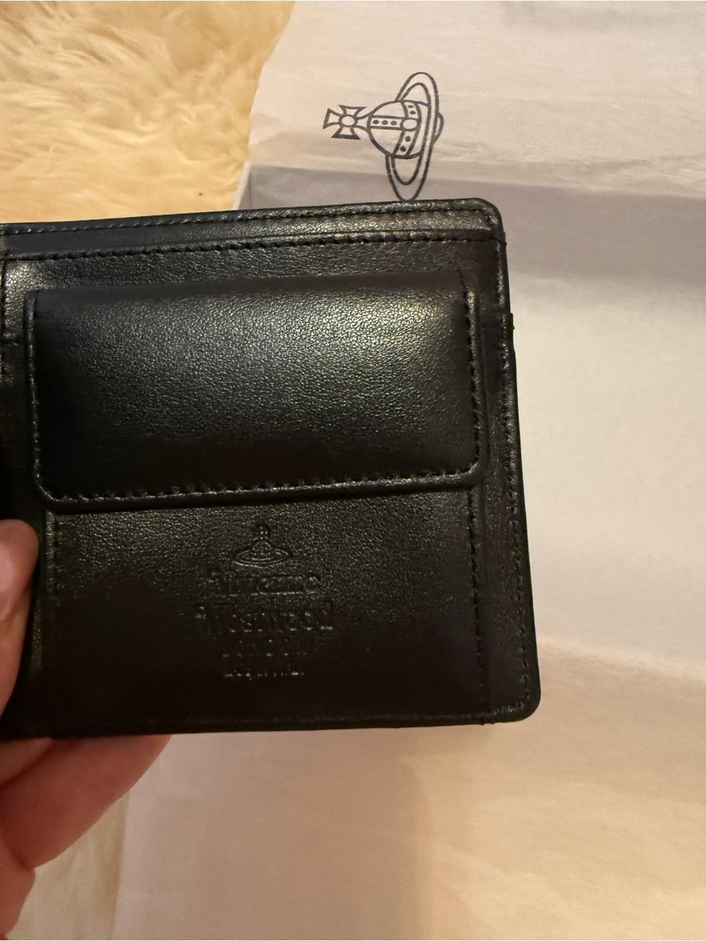 Vivienne Westwood Black Saffiano Wallet with Coin Pocket - Picture 6 of 9